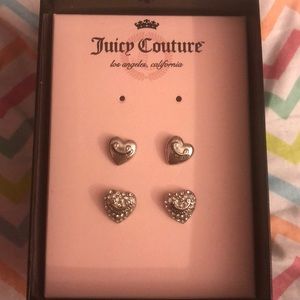 2 pairs of Juicy Couture Studded Heart Earrings